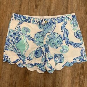 Lilly Pulitzer Butter Cup Blue Patterned Shorts